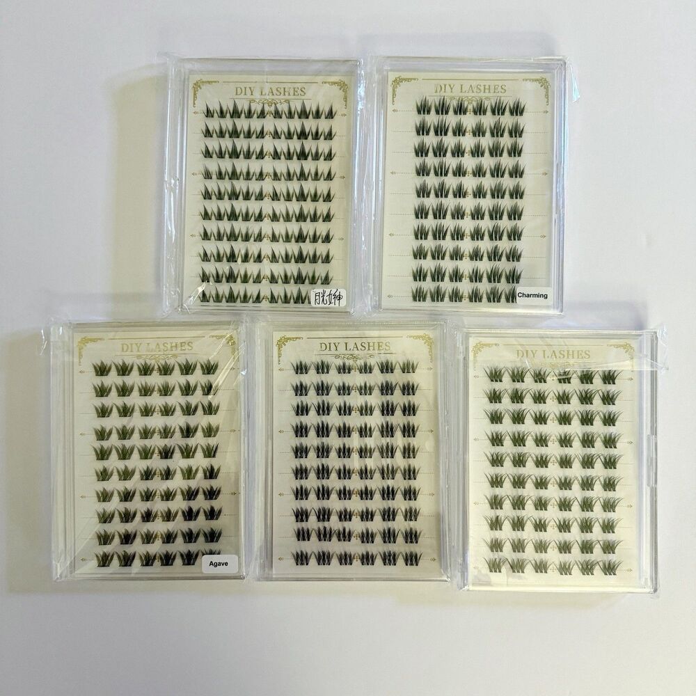 5-Pack DIY Lash Cluster Trays | Assorted Wispy Cat Eye False Eyelashes